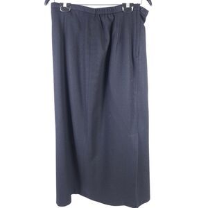Vintage Sag Harbor Womens Size 14 Black Wool Nylon Blend Maxi Pencil Skirt